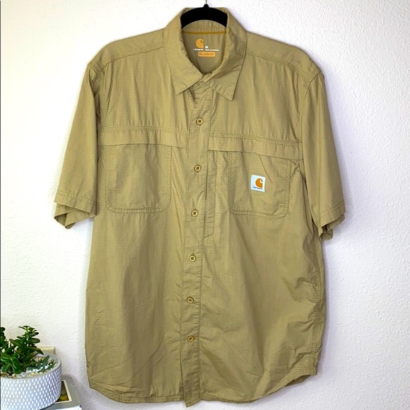 Carhartt Men’s Button Front Shirt Size Medium - Picture 1 of 14